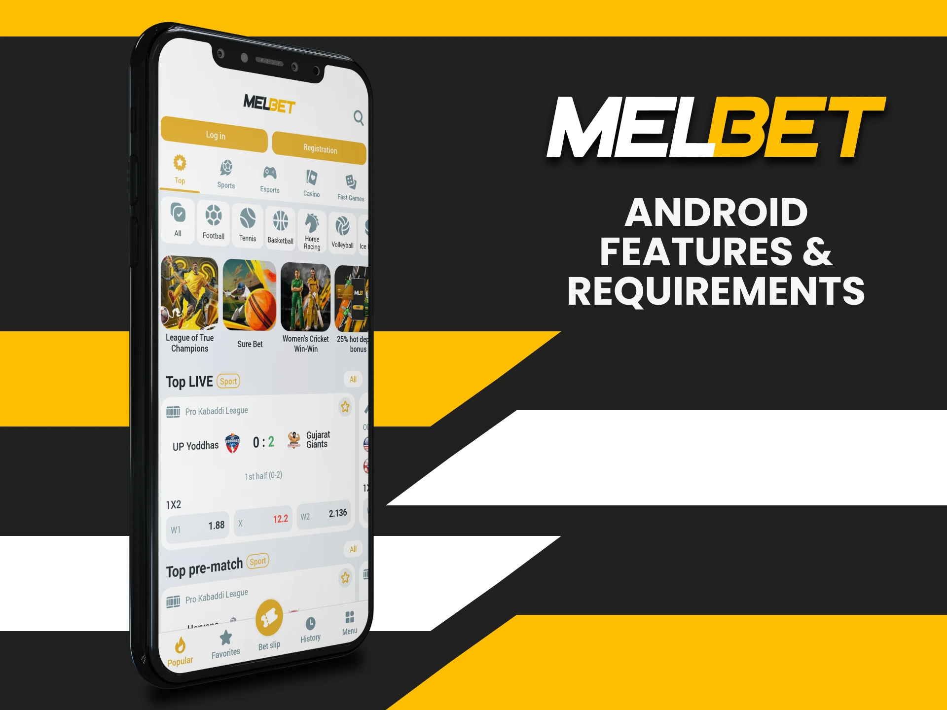 We will tell you about the requirements to download Melbet Android app.