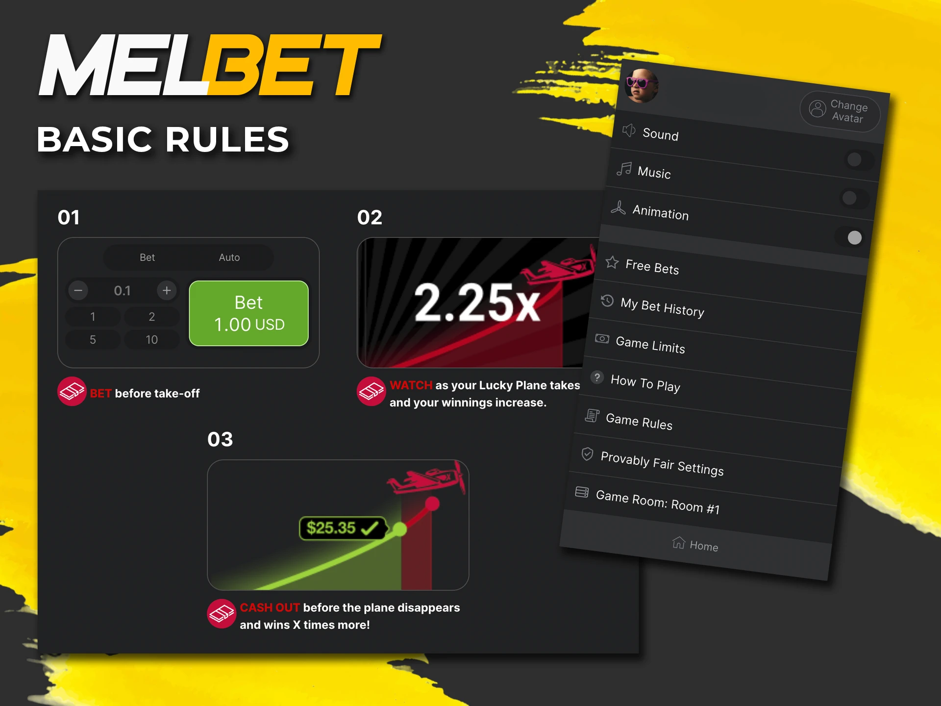 Take a responsible approach to learning the rules of Aviator at Melbet Casino.