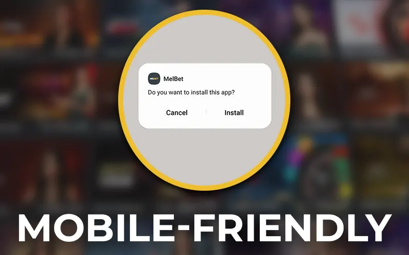 Play poker on your mobile device at Melbet Casino.