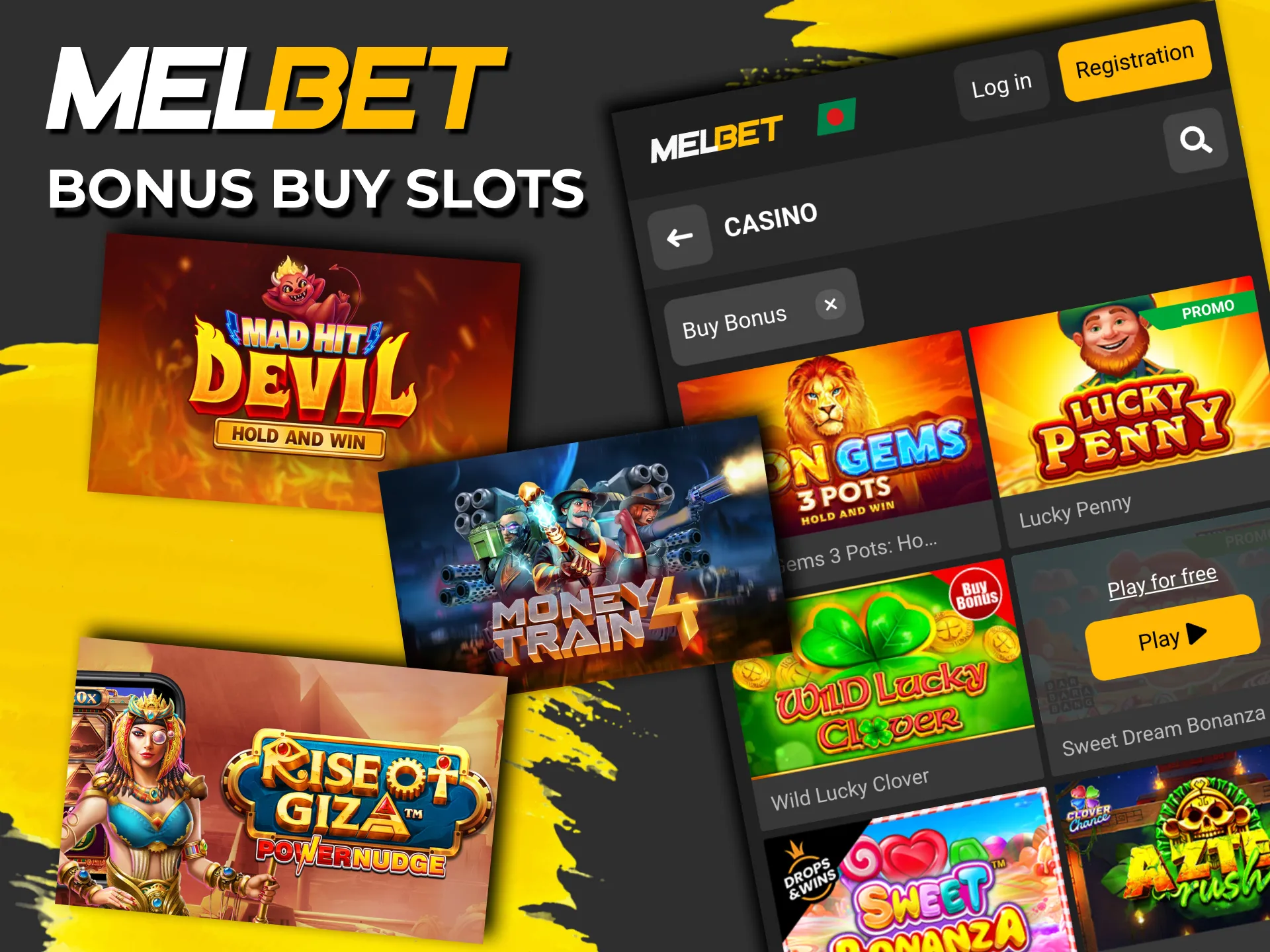 Quick reward slots on Melbet with Bonus Buy.