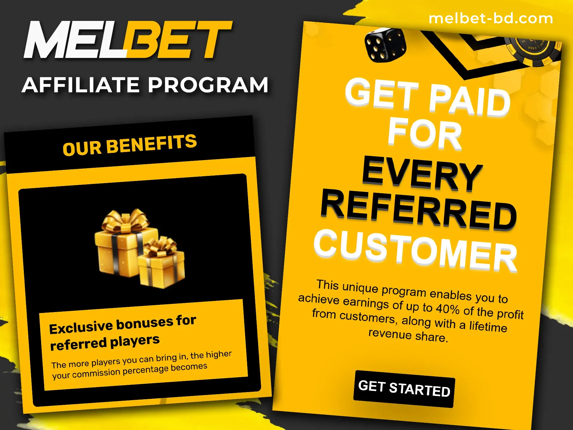 Register and join the Melbet affiliate program.