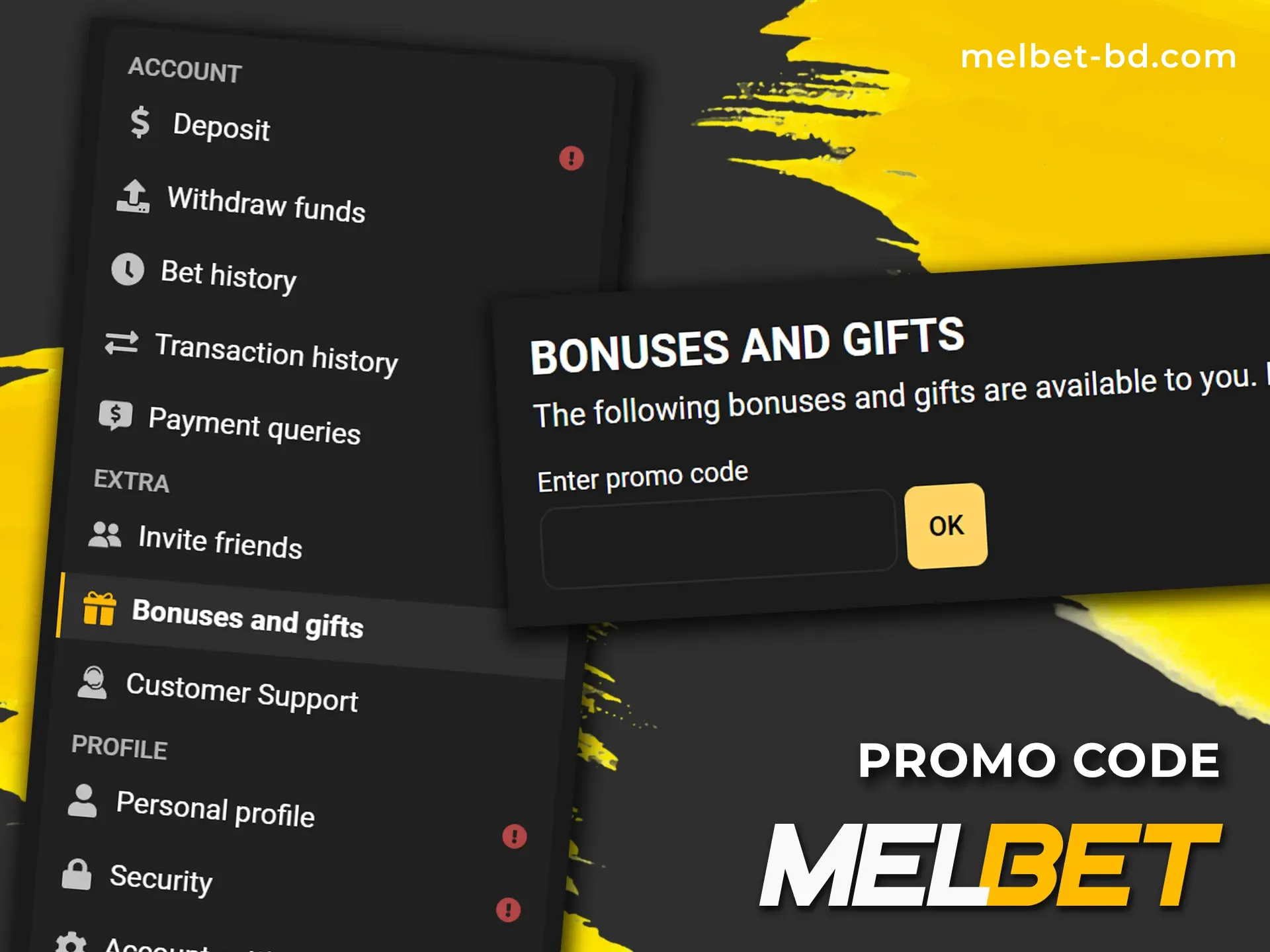 Enter Melbet promo code and get sign up bonus.