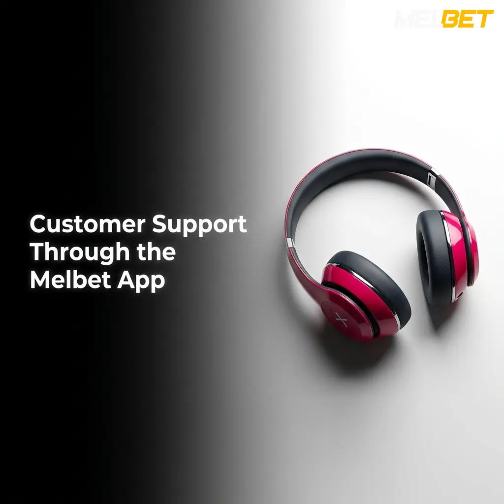 Customer support through the Melbet app on a smartphone screen
